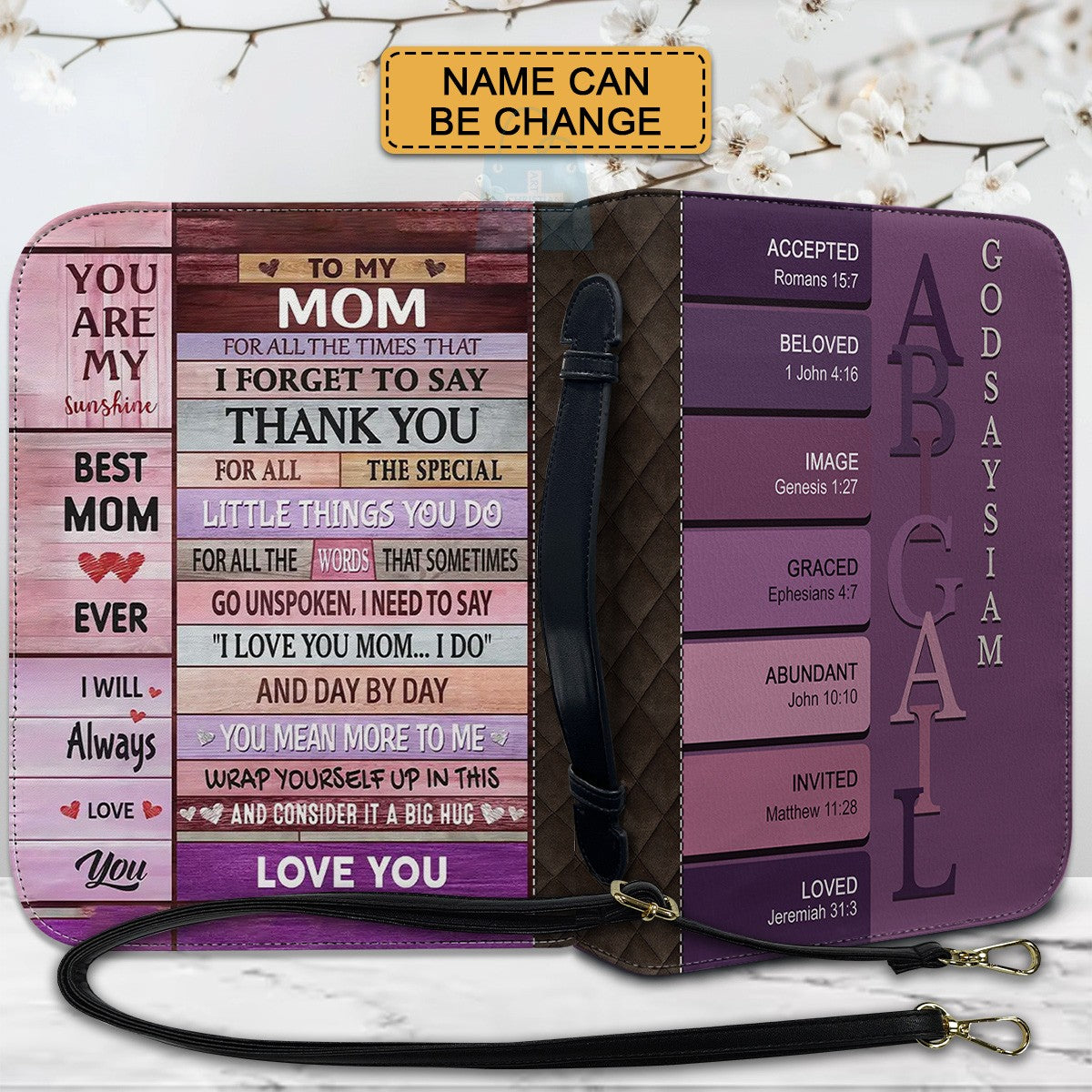 Personalized Bible Cover with Acrostic Name Verse – Custom Faith Gift for [Relationship] – CHRISTIANARTBAG CAB01042026