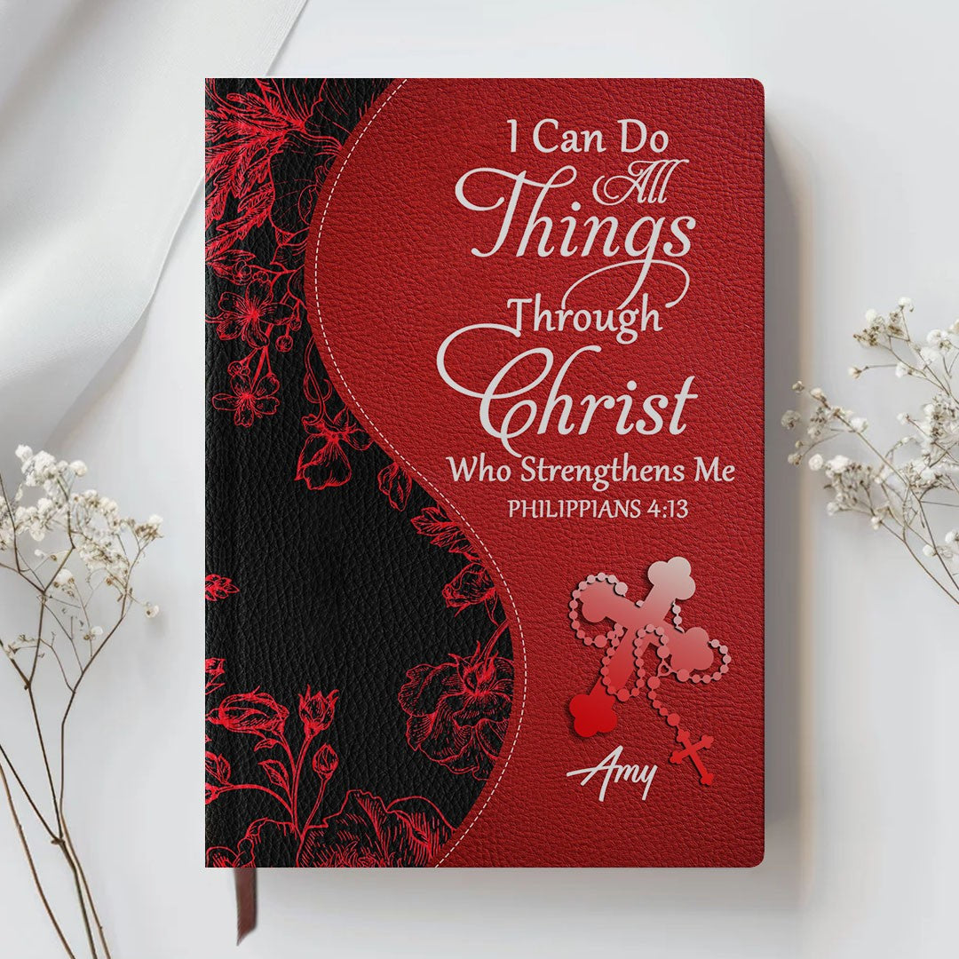 Personalized Leather Notebook with Custom Bible Verse & Name | CHRISTIANARTBAG