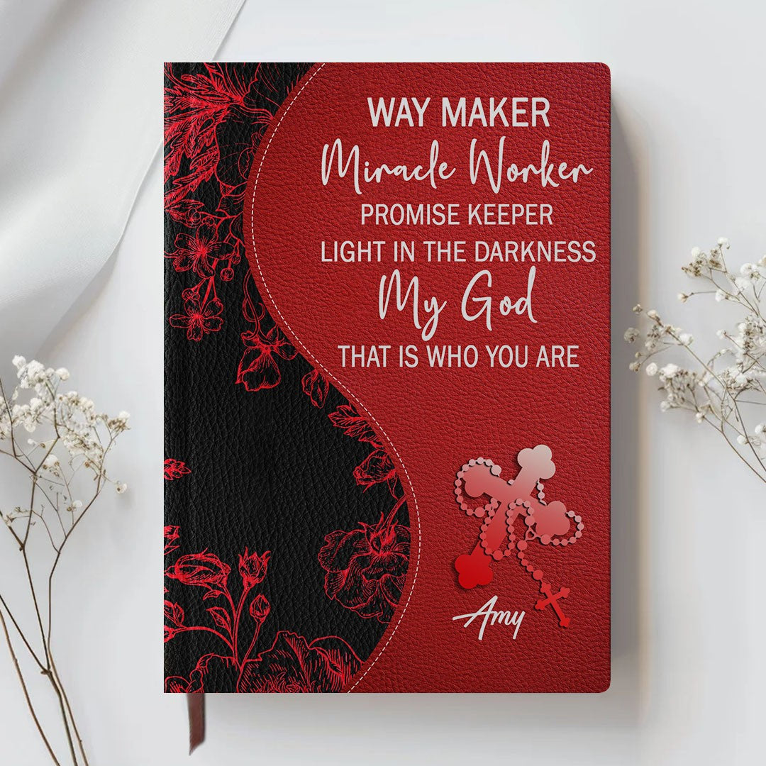 Personalized Leather Notebook with Custom Bible Verse & Name | CHRISTIANARTBAG