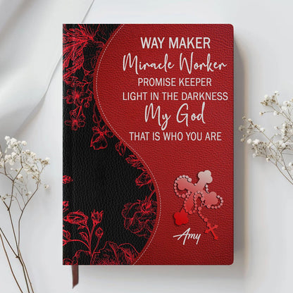 Personalized Leather Notebook with Custom Bible Verse & Name | CHRISTIANARTBAG