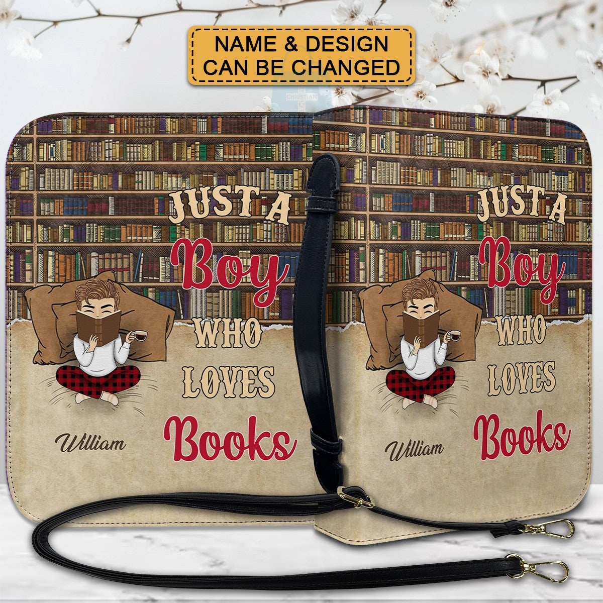 Personalized Book Cover Bag – Custom Name Bible Cover for Book Lovers | CHRISTIANARTBAG