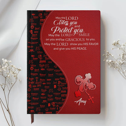 Personalized Leather Notebook with Custom Bible Verse & Name | CHRISTIANARTBAG