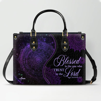 Personalized Christian Leather Handbag – “I Know the Plans I Have for You” Jeremiah 29:11 Mandala Design | CHRISTIANARTBAG™