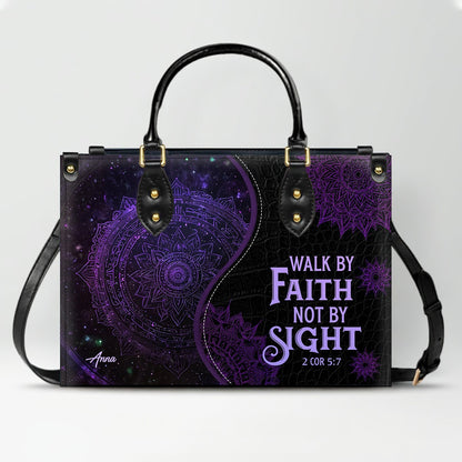 Personalized Christian Leather Handbag – “I Know the Plans I Have for You” Jeremiah 29:11 Mandala Design | CHRISTIANARTBAG™