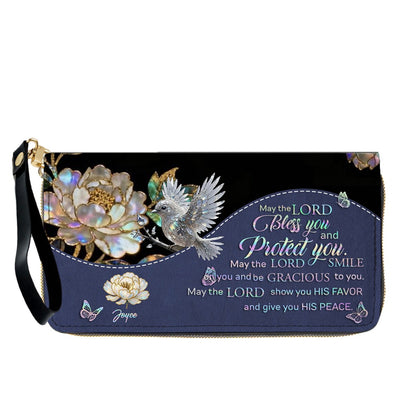 Personalized Leather Handbag – Christian Purse | Mother of Pearl Style | CHRISTIANARTBAG CAB123025