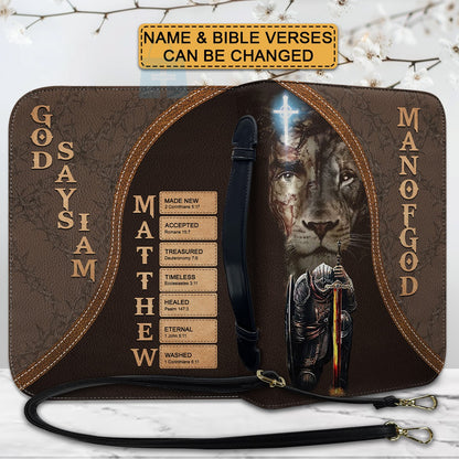 Personalized Bible Cover – Custom Name with Bible Verses That Reflect Your Identity | CHRISTIANARTBAG