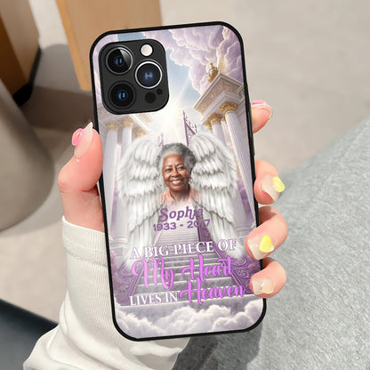 Personalized Memorial Phone Case with Angel Wings – Custom Photo, Name & Dates | CHRISTIANARTBAG