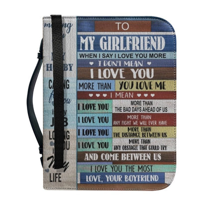 Christianartbag Bible Cover, To My Girlfriend Bible Cover, Personalized Bible Cover, Gift For Girlfriend, Christian Gifts, CAB04081223. - Christian Art Bag