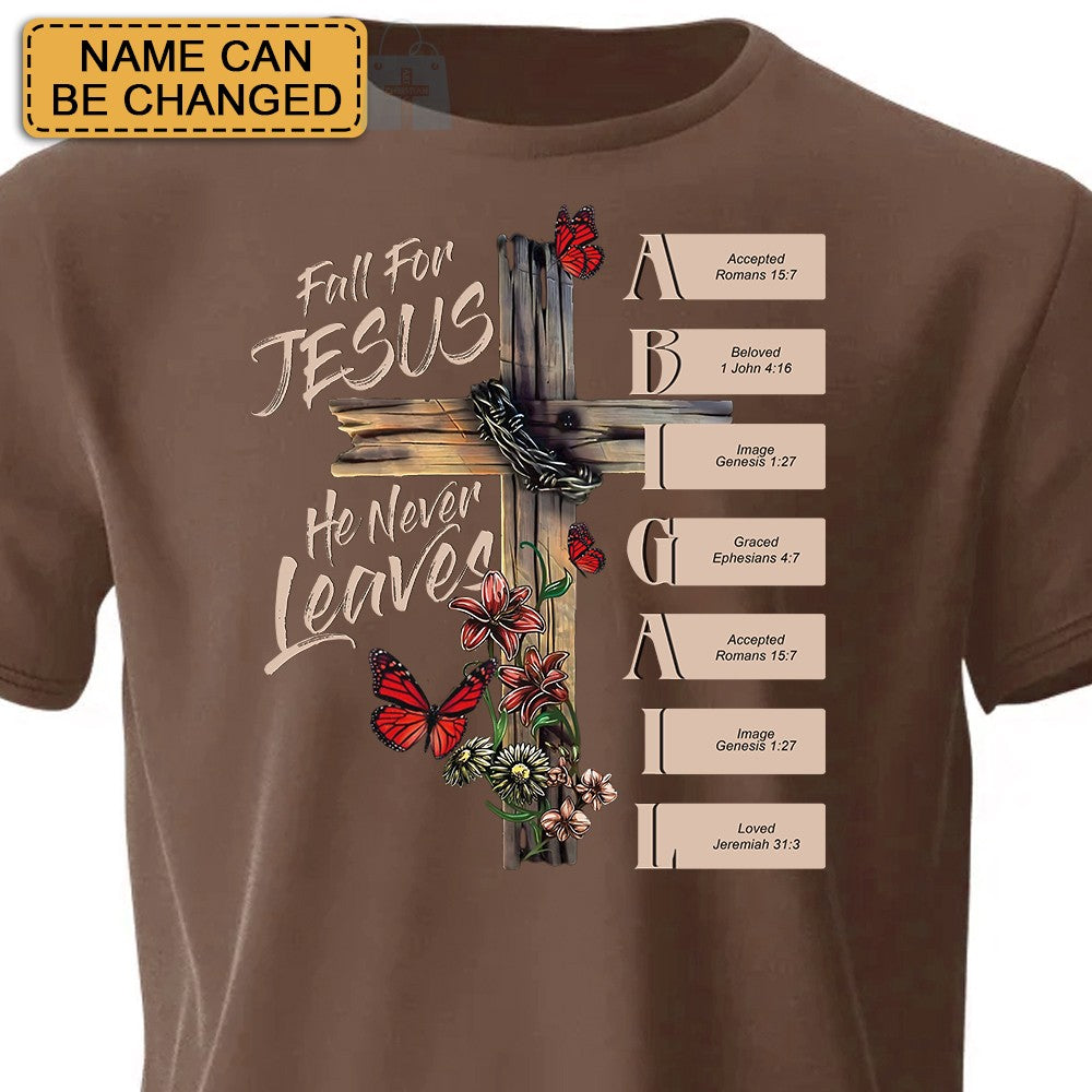 CHRISTIANARTBAG Personalized T-Shirt: Uncover the sacred meaning of your name - Fall For Jesus - CAB0171525.