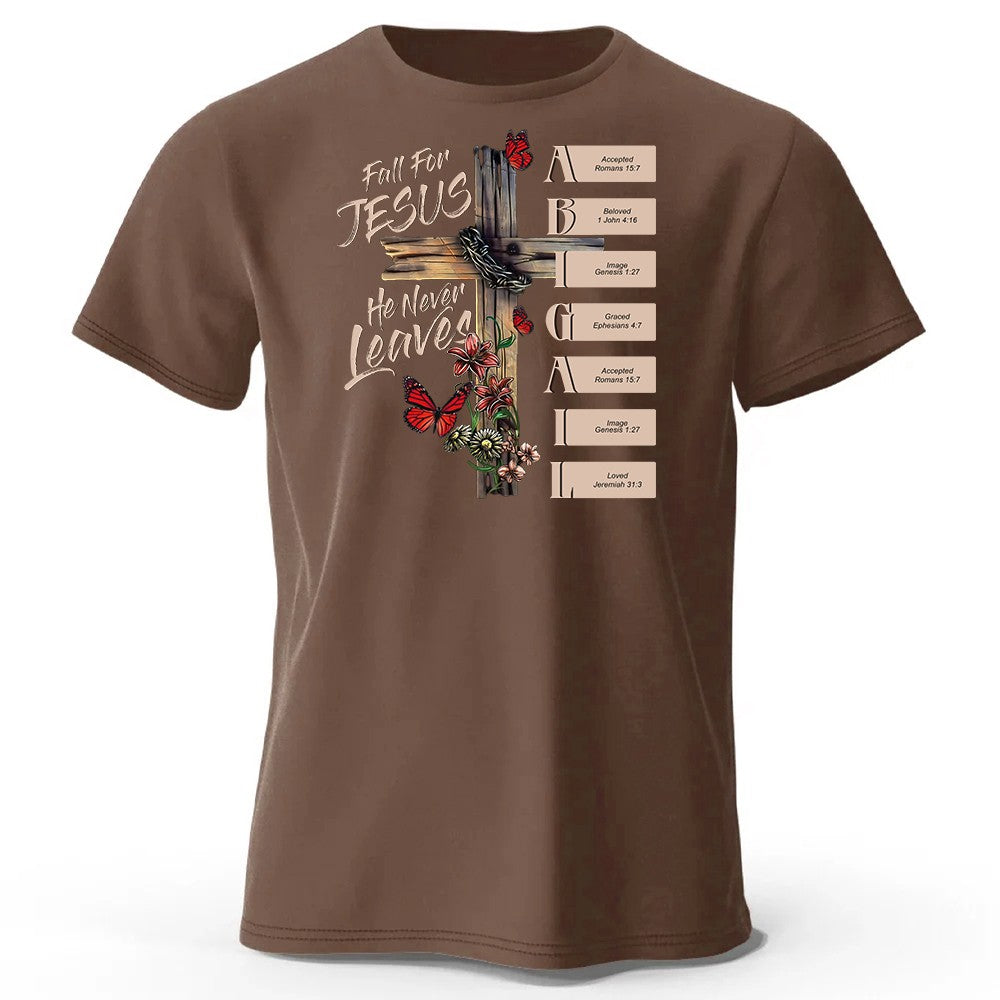 CHRISTIANARTBAG Personalized T-Shirt: Uncover the sacred meaning of your name - Fall For Jesus - CAB0171525.