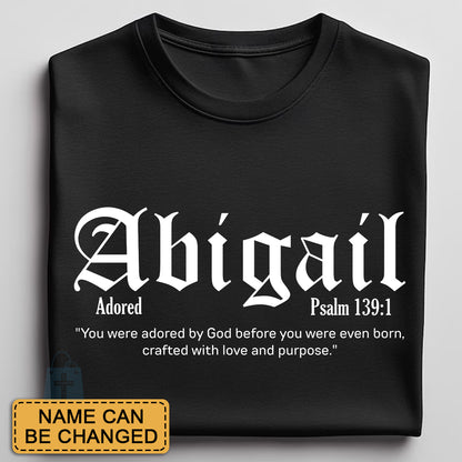 Personalized Christian T-Shirt with Name & Bible Verse | Faith Gift
