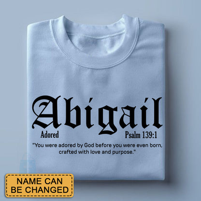 Personalized Christian T-Shirt with Name & Bible Verse | Faith Gift