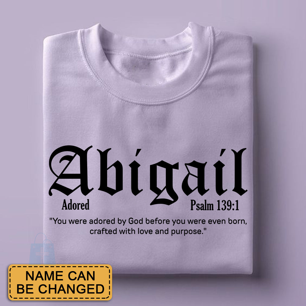 Personalized Christian T-Shirt with Name & Bible Verse | Faith Gift