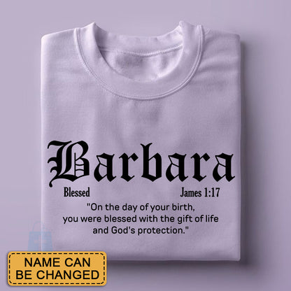 Personalized Christian T-Shirt with Name & Bible Verse | Faith Gift