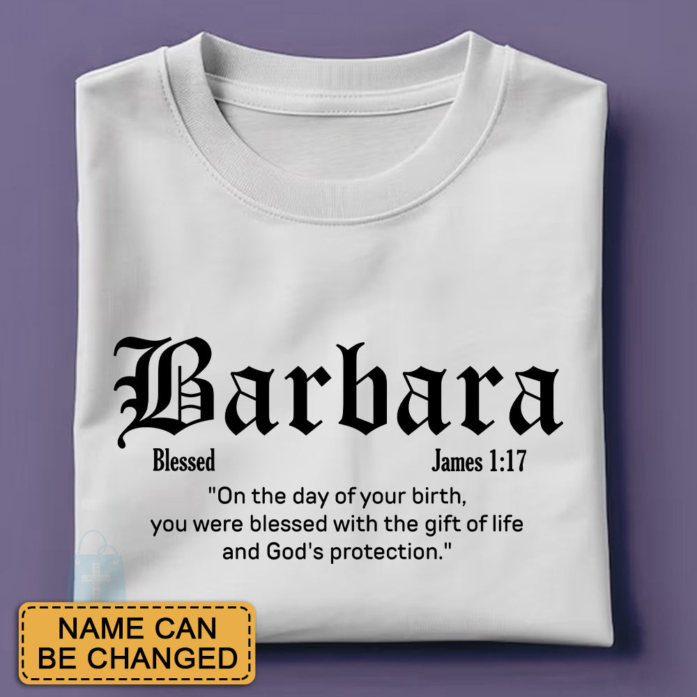 Personalized Christian T-Shirt with Name & Bible Verse | Faith Gift