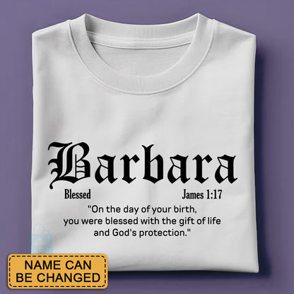Personalized Christian T-Shirt with Name & Bible Verse | Faith Gift