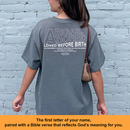 Personalized Christian Name T-Shirts – Bible Verse Meaning for Every Letter of Your Name