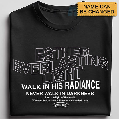 A Name Filled with Faith – Living Water, Grace, Eternal Life | Personalized Bible Verse T-Shirt