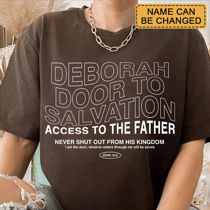 A Name Filled with Faith – Living Water, Grace, Eternal Life | Personalized Bible Verse T-Shirt