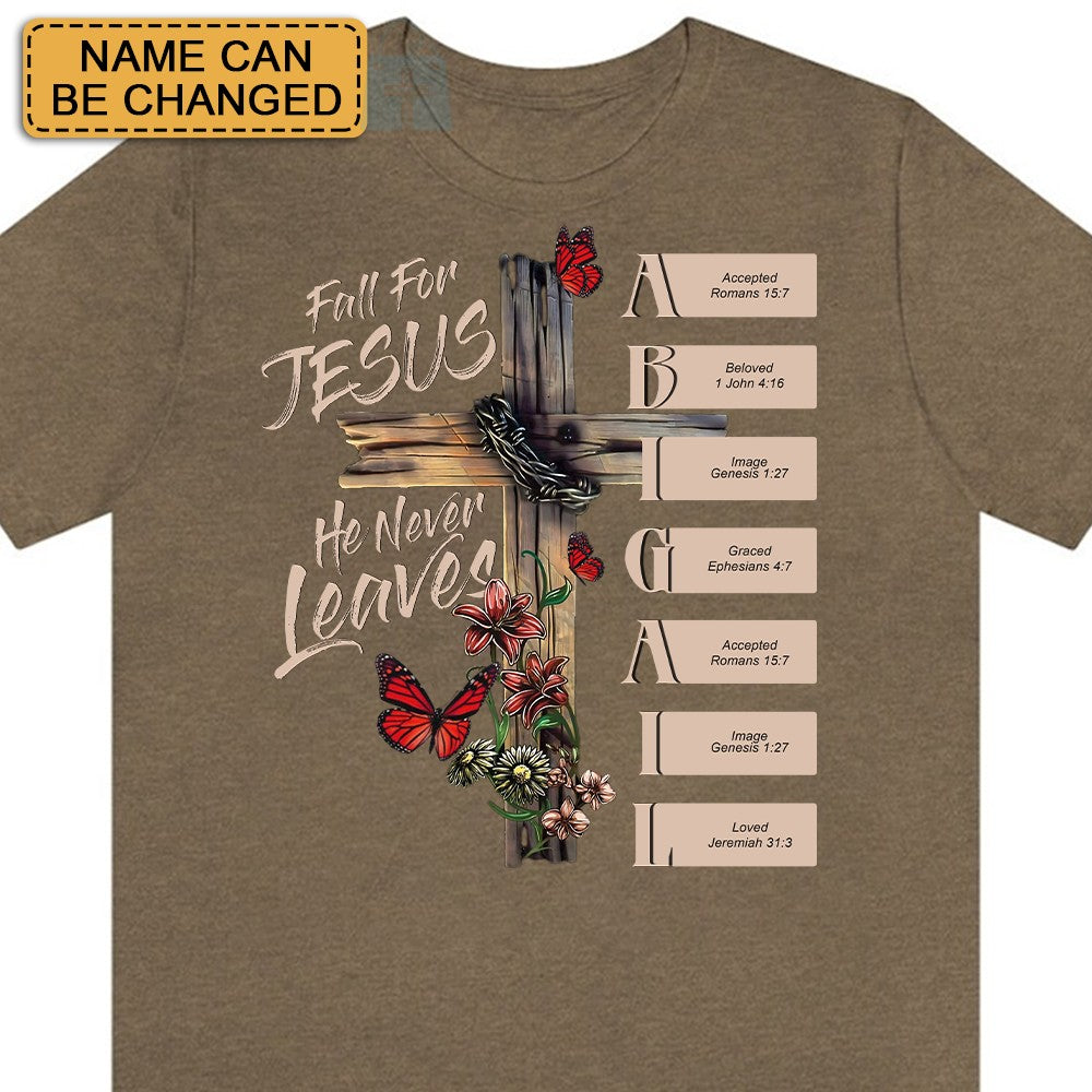 CHRISTIANARTBAG Personalized T-Shirt: Uncover the sacred meaning of your name - Fall For Jesus - CAB0171525.