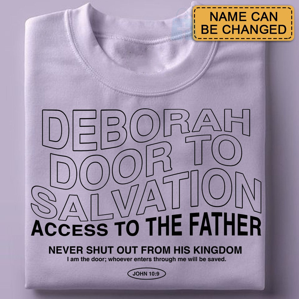 A Name Filled with Faith – Living Water, Grace, Eternal Life | Personalized Bible Verse T-Shirt