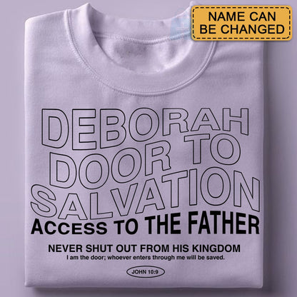 A Name Filled with Faith – Living Water, Grace, Eternal Life | Personalized Bible Verse T-Shirt