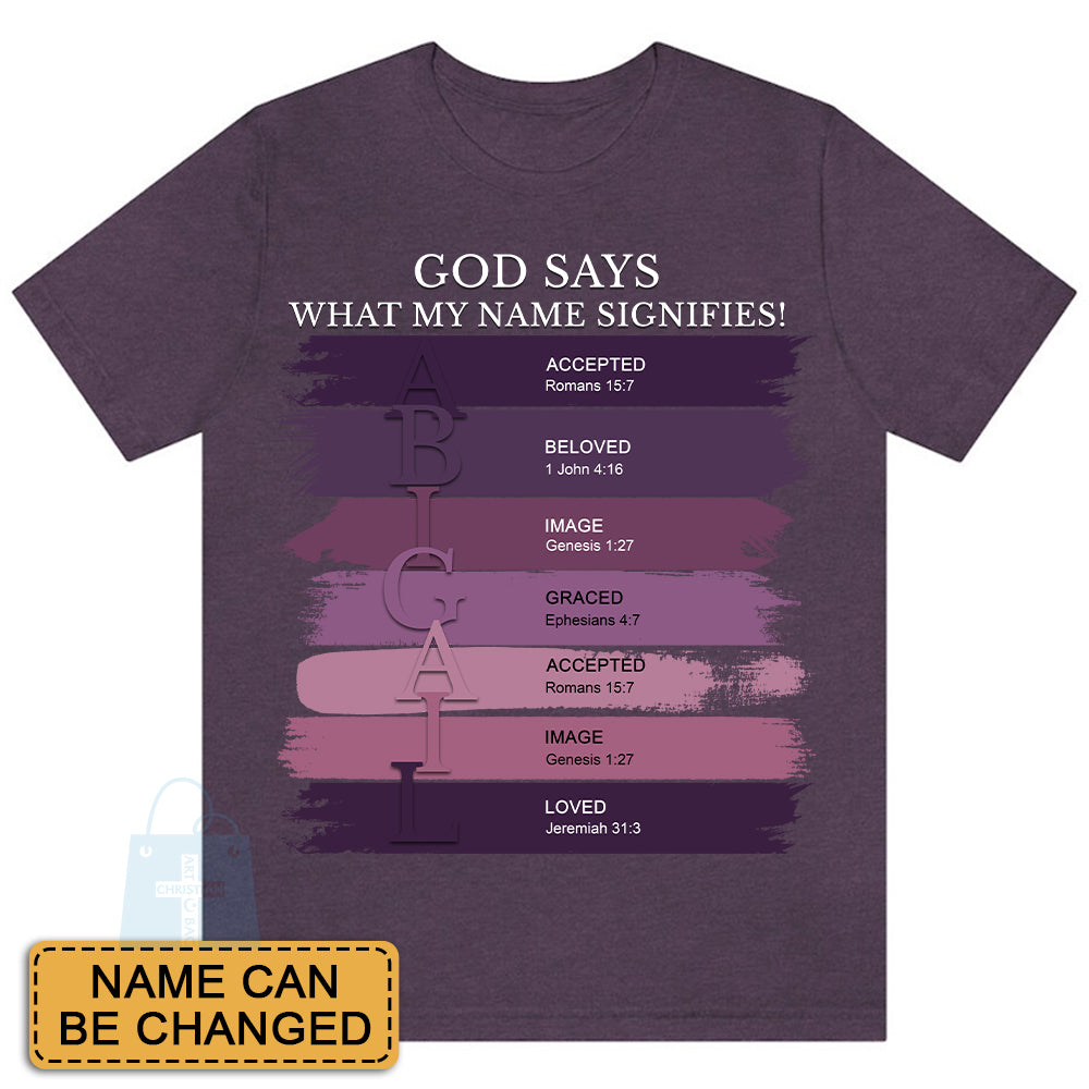 Personalized ChristianArtBag T-Shirt: Uncover the sacred meaning of your name - Personalized T-Shirt - CAB01050724.