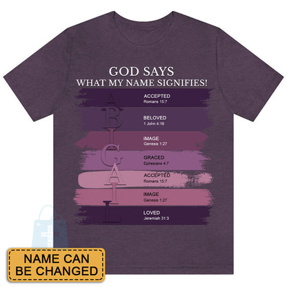 Personalized ChristianArtBag T-Shirt: Uncover the sacred meaning of your name - Personalized T-Shirt - CAB01050724.