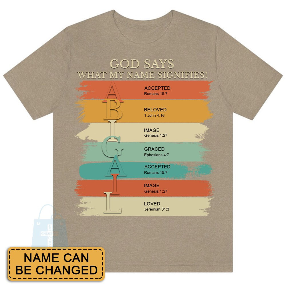 Personalized ChristianArtBag T-Shirt: Uncover the sacred meaning of your name - Personalized T-Shirt - CAB01050724.