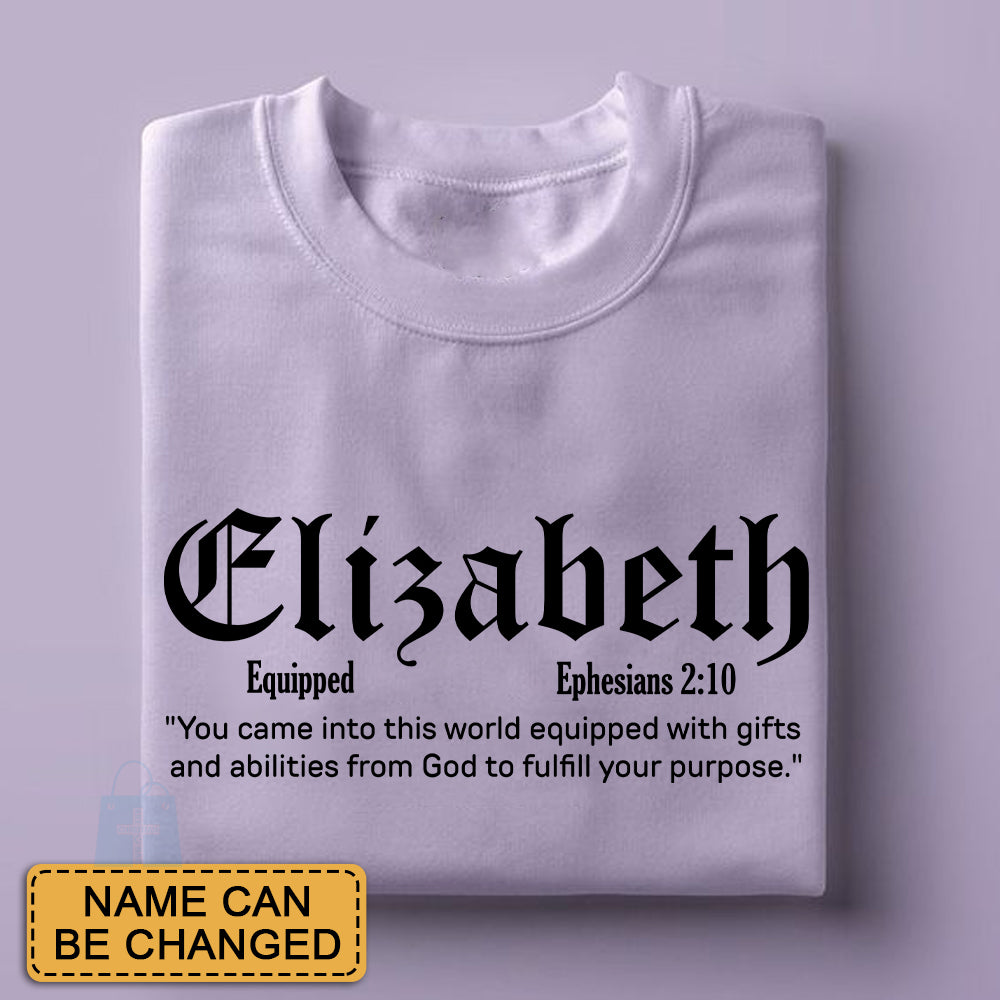Personalized Christian T-Shirt with Name & Bible Verse | Faith Gift