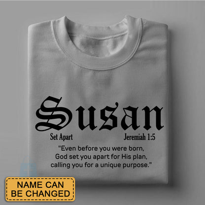 Personalized Christian T-Shirt with Name & Bible Verse | Faith Gift