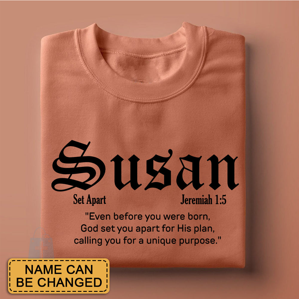 Personalized Christian T-Shirt with Name & Bible Verse | Faith Gift