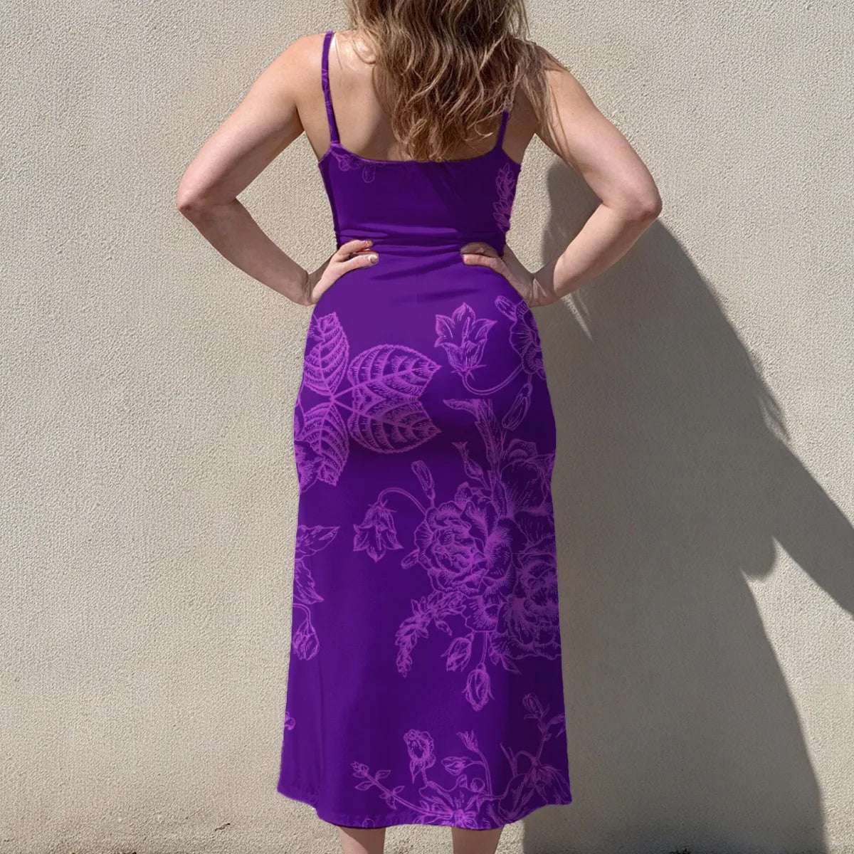 Christian Faith Dress for Women – Bible Verses Purple Print Maxi Dress with Bible Verses