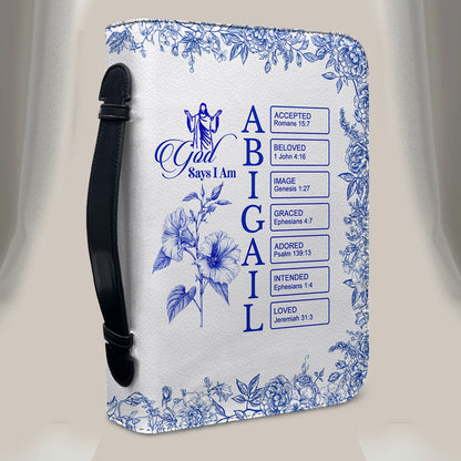 Personalized Bible Cover with Name Letters, Bible Verses & Birth Month Flowers – CHRISTIANARTBAG