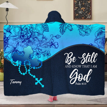 Personalized Hooded Blanket with Custom Name & Bible Verse – Christian Faith Gift | CHRISTIANARTBAG
