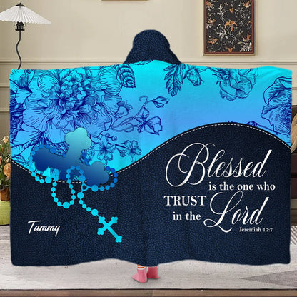 Personalized Hooded Blanket with Custom Name & Bible Verse – Christian Faith Gift | CHRISTIANARTBAG