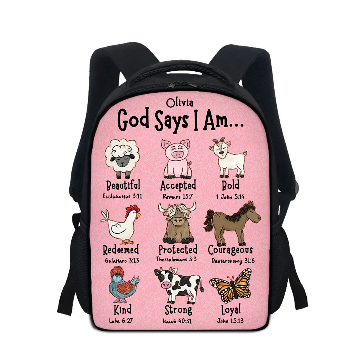 Faith-Based Kids Backpacks with Name – Christian Gifts for Boys and Girls