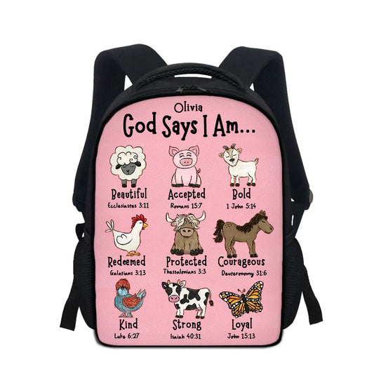 Faith-Based Kids Backpacks with Name – Christian Gifts for Boys and Girls