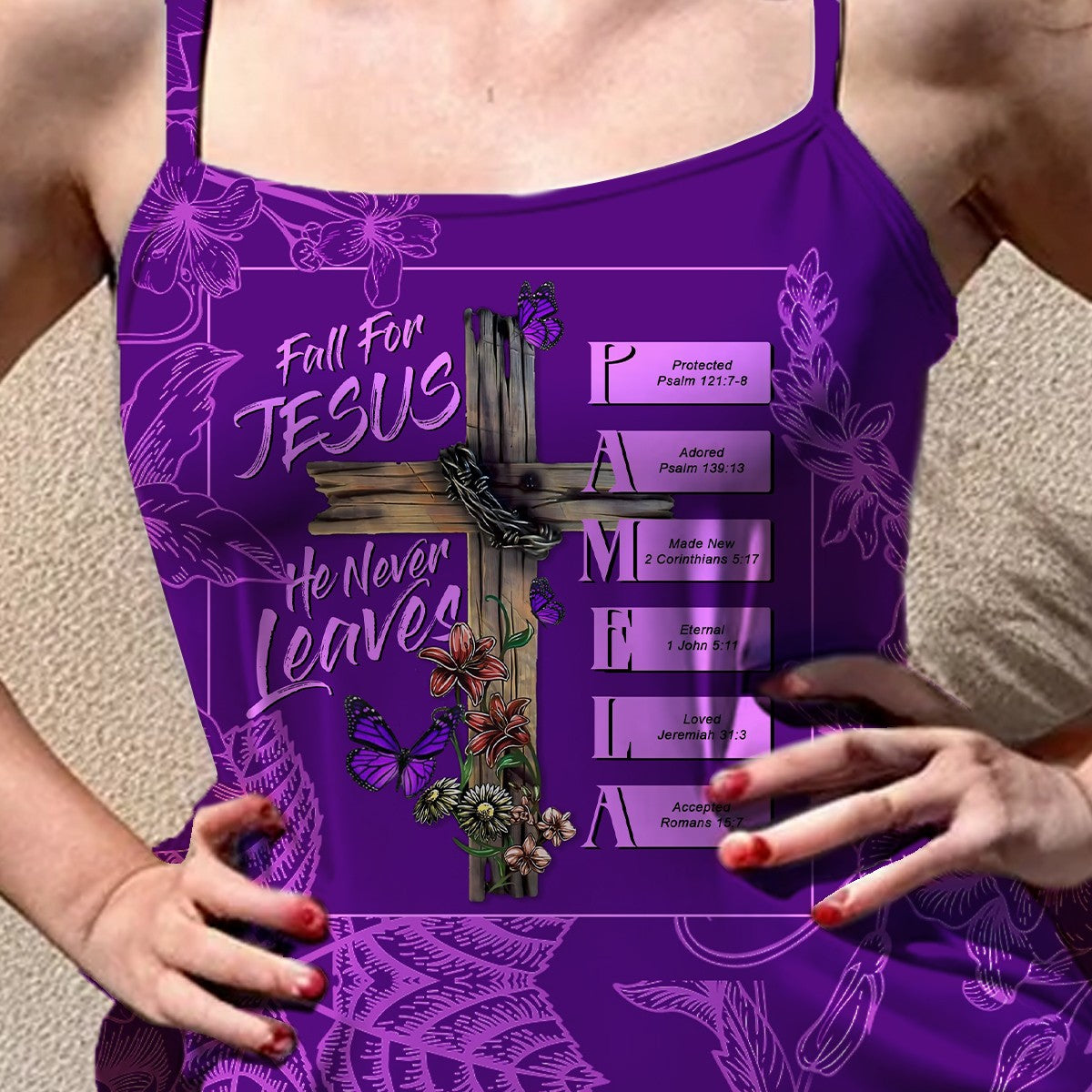 strapless open back dress Christian Faith Dress for Women – Bible Verses Purple Print Maxi Dress with Bible Verses
