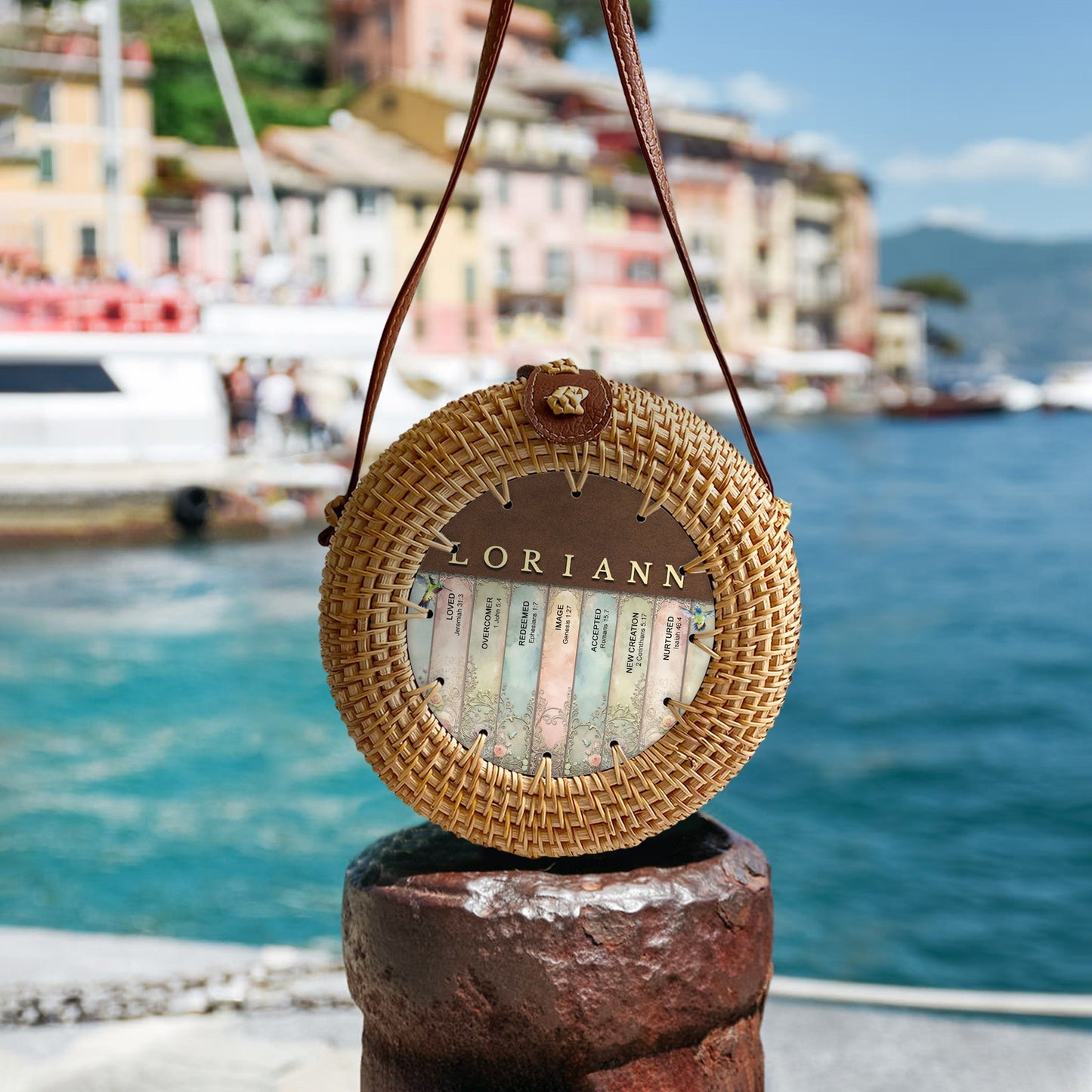 Christianartbag Rattan Bag | Uncover the sacred meaning of your name - Personalized Rattan Bag for Christian Women – Faith-Inspired, Eco-Friendly & Stylish