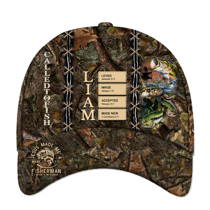 Jesus Made Me a Fisherman – Personalized Christian Cap with Name & Bible Verses