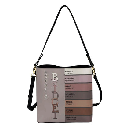 Personalized Christian Bucket Bag – Uncover the sacred meaning of your name | CHRISTIANARTBAG