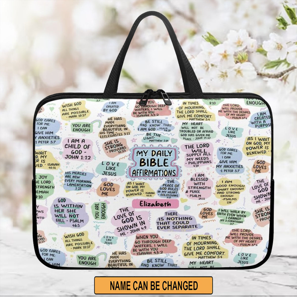 Christianartbag Laptop Bag, My Daily Bible Affirmations Laptop Bag, Pe ...
