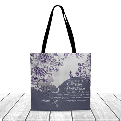 Personalized Christian Canvas Tote Bag with Bible Verses – Custom Name Faith Tote by CHRISTIANARTBAG