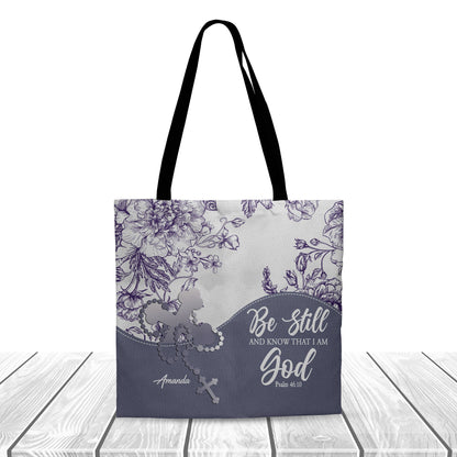 Personalized Christian Canvas Tote Bag with Bible Verses – Custom Name Faith Tote by CHRISTIANARTBAG