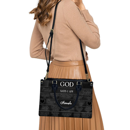 CHRISTIANARTBAG Personalized Faith Leather Tote - Custom Name Religious Leather Handbag - Christian Handbag.