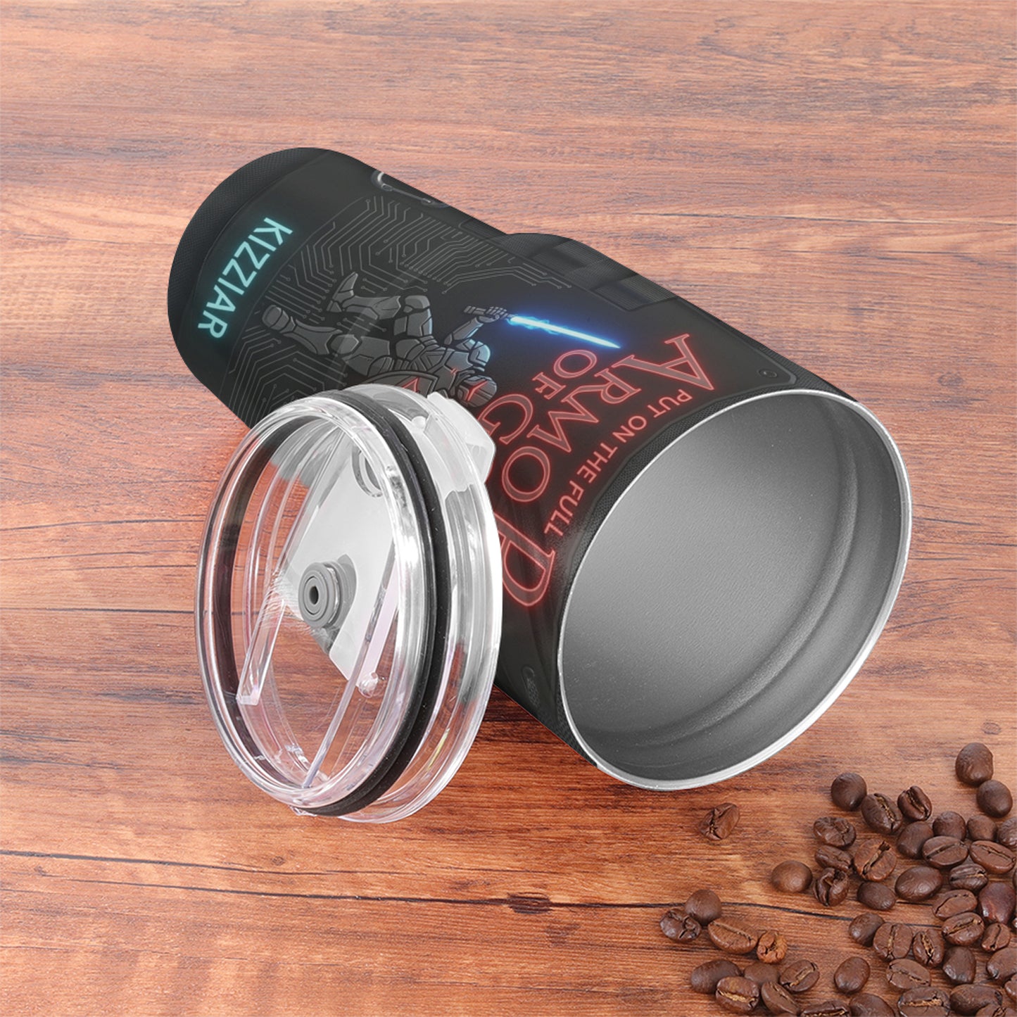 40oz Travel Mug, Double Wall Vacuum Insulated Coffee Cup, Engraved 'Armor of God' Design, Ideal Religious Gift CAB01052926