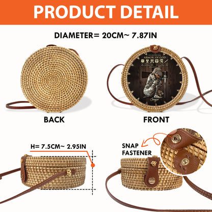 Christianartbag Rattan Bag | Personalized Rattan Bag for Christian Women – Faith-Inspired, Eco-Friendly & Stylish