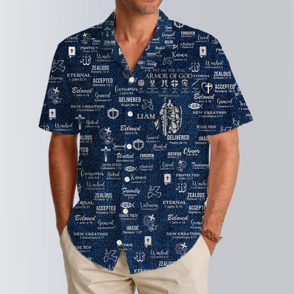 Personalized Christian Hawaiian Shirt – Custom Name & Warrior of Christ Design for Men & Women