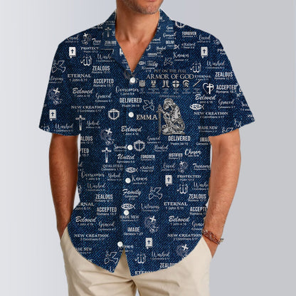 Personalized Christian Hawaiian Shirt – Custom Name & Warrior of Christ Design for Men & Women